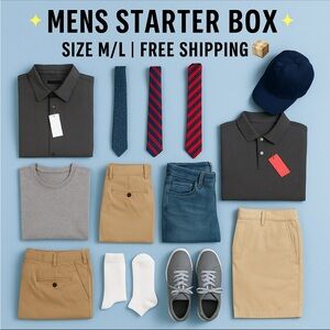 👔 Men’s M/L Starter Box | Professional & Casual Outfits + NWT Items |